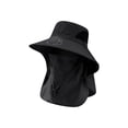 thumbnail image 3 of FEOLGEHLY Summer Solar Fan Hat with Veil, Mesh Designed, Breathable and Dry Solar Fisherman Hat, Wide Brim Sun Bucket Hat for Adults, Solar Powered USB Charging Cap for Outdoor Activities(Black), 3 of 6