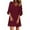 Wine, variant on Resort Wear for Women 2026 Women Casual Summer Dress V Neck Soild Color Three Quarter Sleeve Patchwork Beach Dress Sundress Beach Vacation Clothes for Women