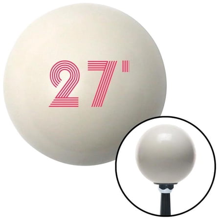 American Shifter Pink 27 Year Retro Series Ivory Shift Knob with M16 x 1.5 Insert Shifter Auto Brody