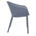 thumbnail image 4 of Compamia Sky Chaise de Salle à Manger de Patio avec Accoudoirs, Gris Foncé, 4 of 10
