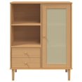 thumbnail image 3 of vidaXL Highboard SENJA Rattan Look Brown 90x40x112 cm Solid Wood Pine, 3 of 5
