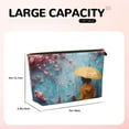 thumbnail image 4 of Toiletry Bag, Woman Under Blossoming Tree Leather Waterproof Travel Makeup Cosmetic Bag Organizer, Large Capacity Toiletry Bag for Travel Size Toiletries, Skin Care Bag for Women, 4 of 8