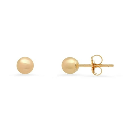 Kylie Harper 10k Yellow Gold Petite 4mm Ball Stud Earrings