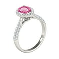 thumbnail image 3 of Mauli Jewels Rings for Women 1.55 Carat Diamond and Pear Shaped Pink 4-prong 10K White Gold, 3 of 7
