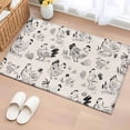 thumbnail image 3 of Beige Farm Chicken Front Door Rugs 2x3 ft Country Farmhouse Black White Rooster Chick Eggs Small Rug for Entryway Non Slip Washable Bathroom Door Mat Absorbent Floor Mat for Indoor Entrance, 3 of 9