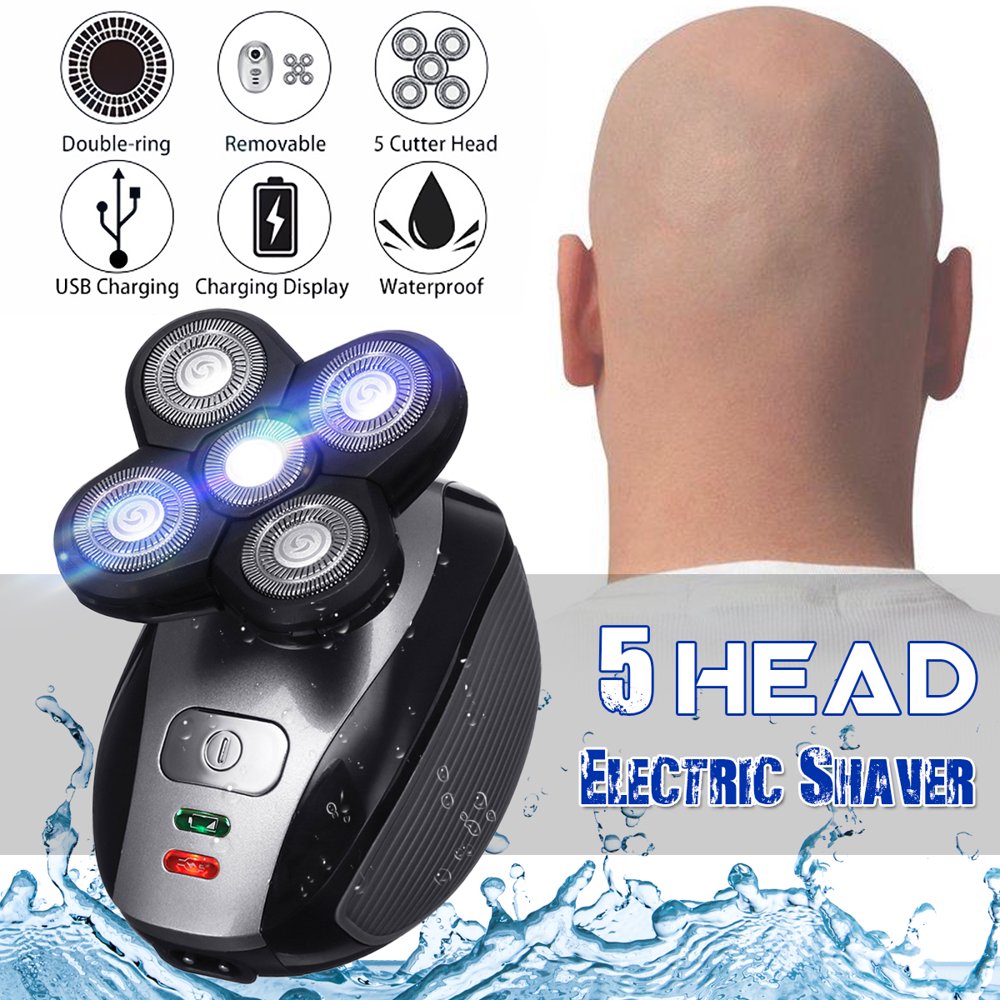 5 Head Electric Shaver Men's Beard Razor Hair Trimmer Bald Eagle