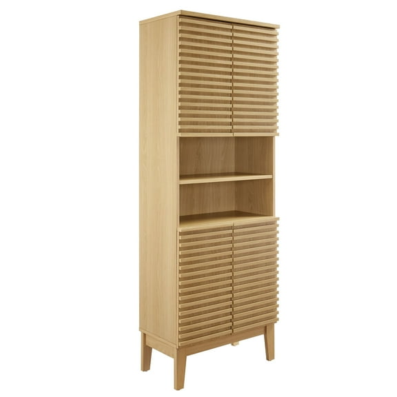 Vanity Storage Cabinet, Oak Brown, Wood, Hotel Bathroom, Modern Contemporary, HB37105