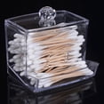 thumbnail image 5 of Clear Acrylic Cotton Pad Swab Q-tip Storage Bud Holder Case Cosmetic Luck L0A7, 5 of 7