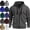 29# Dark Gray, variant on Hoodie For Men Full Zip Up Sweatshirts Long Sleeve Oversized Pullovers With Zipper Pockets Casual Fall Winter Coat Purple S
