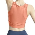 thumbnail image 4 of Hinvhai Women's Sports Bra Fall/Winter New Shock-proof Gathering Running Mesh Breathable Yoga Fitness Sports Underwear On Clearance Orange 12(XXL), 4 of 4