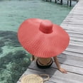 thumbnail image 3 of Sombrero De Paja De Ala Ancha Para Mujer, Sombrero De Paja Flexible Para El Verano, Ropa De Playa, Sombrero Para El Sol, Protección Uv, Sombrero De Playa Enrollable Advancent AP006907-02, 3 of 5