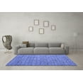 thumbnail image 3 of Ahgly Company Machine Washable Indoor Square Abstract Blue Modern Area Rugs, 7' Square, 3 of 4