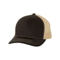 thumbnail image 2 of Richardson - Adjustable Snapback Trucker Cap - 112 - Black/ Vegas Gold - Size: OSFM, 2 of 5