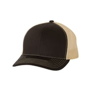 Richardson - Adjustable Snapback Trucker Cap - 112 - Black/ Vegas Gold - Size: OSFM