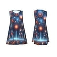 thumbnail image 7 of Fuzoiu Fireworks1 Print Women's Sleeveless Dress,Summer Dresses for Women,Casual Sundresses,Beach Sleeveless T-shirt Swing Dress with Pockets, 7 of 7