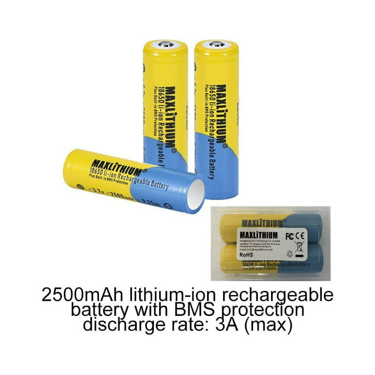18650 3.7V 2500mAh lithium battery and li ion rechargeable battery