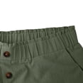 thumbnail image 6 of SBYOJLPB Shorts Pants Women's Multi-Color Fashion Linen Shorts with Faux Placket and Buttons, 6 of 9