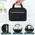 thumbnail image 6 of PAVILIA Hanging Toiletry Bag Travel Bag Women Men, Foldable Cosmetic Organizer, Roll up Makeup Bag, Water Resistant Accessories Toiletries, Large Travel Essentials Kit (Black Gold), 6 of 10