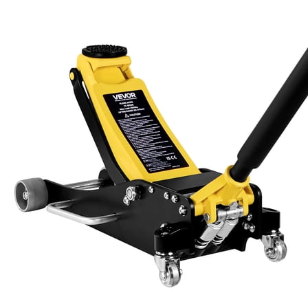 VEVOR Low Profile Floor Jack, 2.5 Ton (5500 lbs) Capacity, Aluminum & Steel Racing Floor Jack with Dual Pistons Quick Lift Pump, Hydraulic Trolley Car Lift for Compact SUVs, Lifting Range 3.74-18.7in