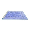 thumbnail image 2 of Ahgly Company Machine Washable Indoor Square Oriental Blue Traditional Area Rugs, 4' Square, 2 of 4