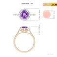 thumbnail image 5 of ANGARA Natural Round 1.15 ct Amethyst Engagement Ring with Diamond Halo in 14K Rose Gold for Women (Size-7mm) | February Birthstone, Anniversary, Jewelry Gift for Women | Natural Amethyst Ring, 5 of 9