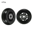 thumbnail image 3 of Uxcell 2.5" OD Inline Skate Wheels with Bearings 82A Skate Replacement, Black 4 Pack, 3 of 5