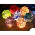 thumbnail image 4 of Sunxin Desktop Ornament 7 Colors 40Mm Ice Crystal Galaxy with Wooden Base Glass Sphere Ice Crystal Colorful Glazed Dragon Glowing Crystal, 1X Seven-Color Glass Dragon Ball Luminous Crystal Ball, 4 of 8