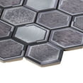 thumbnail image 5 of Sample - Modket Gray Aluminum Hexagon Modern Metallic Modern Mosaic Tile Backsplash Kitchen Wall, 5 of 6