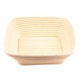 thumbnail image 1 of Cesta de pan rectangular, cesta de mimbre artesanal, cesta de pan, herramienta para hornear (25*25*8CM), 1 of 8