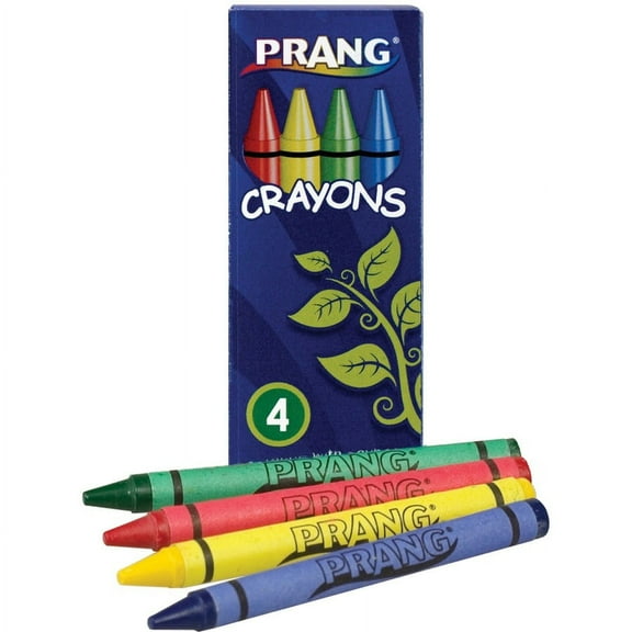 Prang Crayons - Green, Red, Yellow, Blue - 4 / Pack | Bundle of 5 Packs