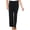Black, variant on NY Collection Womens Plus Solid Matte Jersey Wide Leg Pants