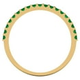thumbnail image 5 of 0.285 ctw Wedding Band for Women - 14K Yellow Gold Simulated Emerald Stackable Eternity Ring, 5 of 6