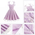 thumbnail image 4 of XXWXYD Children Suspender Dress Mesh Embroidery Bow Skirt Pinafore Jumper Fashion Cute Par𝗍y School Outfit Girls Toddler Kid Casual Play, 4 of 9