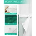thumbnail image 3 of No Hook Shower Curtain with Snap-in Liner, Sage Green Waves Waterproof Fabric Bathroom Curtains, Ombre Coastal Ocean Water Abstract Bath Curtains & Mesh Top Window 60"x72", 3 of 6