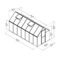 thumbnail image 4 of Palram - Canopia Mythos 6' x 14' Polycarbonate/Aluminum Walk-In Greenhouse – Silver - with Two Roof Vents, 4 of 10