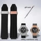 thumbnail image 1 of Watchband For Hublot Big Bang Silicone 25*19mm Waterproof Men's Watch Strap Chain Watch Accessories Rubber Bracelet Wristband-blue A Black, 1 of 3