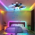 thumbnail image 5 of VIVIHEYDAY Ceiling Fan with Lights, Remote Control Timer Music Sync, RGB Dimmable 5 Blades, φ47cm, E27 Base, 5 of 8