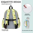 thumbnail image 5 of Lemon and Leaf Yellow Pattern Backpack for School, Cute School Bag with Adjustable Shoulder Straps and Padded Back, 13.4"x11"x4.7", 5 of 5