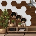 thumbnail image 2 of Hexagon Wood Grain Peel and Stick Wall Tiles, 10 PCS Self-Adhesive PVC Vinyl Backsplash Tiles, Waterproof Removable Hex Tile Stickers for Kitchen Bathroom Living Room, 7.87x9.06 inch, 2 of 9