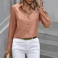 thumbnail image 2 of TYGHBN Women's Button Down Shirts Long Sleeve Collared Classic Dress Shirts Casual Work Blouses Tops Athletic Wear Women Women's Summer Shirts Exercise Wear Cute Summer Tops Short Sleeve Running, 2 of 5