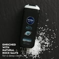 thumbnail image 3 of NIVEA MEN Deep Clean Rock Salts 3-in-1 Men's Body Wash, Exfoliating, Woody Scent, 16.9 fl oz, 3 of 11