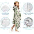 thumbnail image 7 of Beige Buffalo Skull Cactus Succulent Pattern Hooded Bath Towel，60"x35" for Ages 3 To 12 Kids, Quick Dry Lightweight Soft Microfiber Hood Beach Towel Cover Up for Kids, 7 of 7
