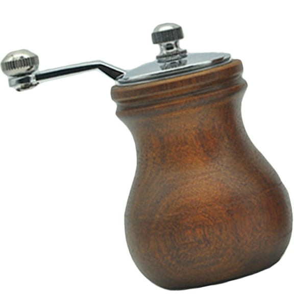 Manual Pepper Mill Wooden Salt Refillable with Crank Handle