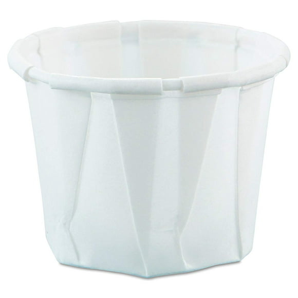Solo Paper Disposable Souffle Cup 0502050 0.5 Ounces Pack of 250, White