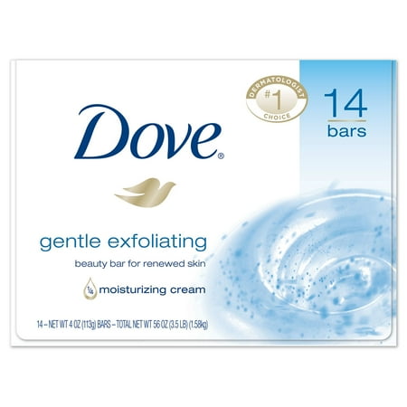 exfoliating dove gentle bars oz bar beauty