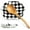 Black & White Pattern, variant on Spoon Rest for Stove Top, 5.2" Ceramic Spoon Holder for Kitchen Countertop, Coffee Spoon Rest, Large Cooking Spatula Holder for Spoons, Ladles or Tongs, Housewarming, Christmas Gifts, White