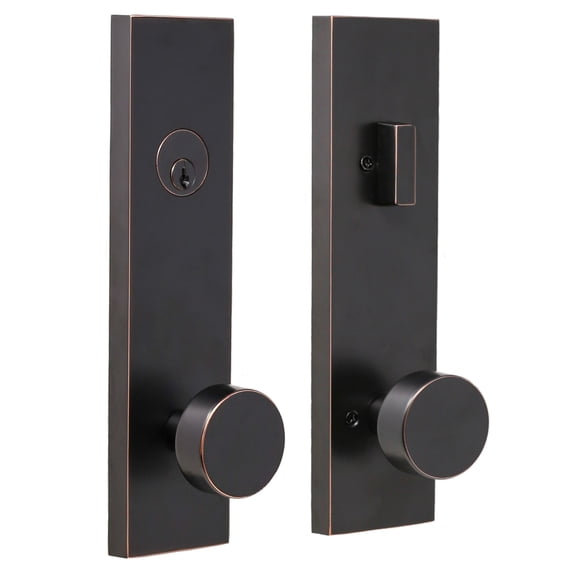 Weslock 066214141SL2D Addy Deadbolt Keyed One Side Handle Set with Mesa Knob, Oil Rubbed Bronze