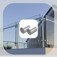 thumbnail image 1 of OULII 2pcs Railing Connector Stainless Steel Pipe Fitting for Commercial Spaces Installation, 1 of 8