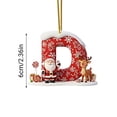 thumbnail image 2 of Christmas Tree Decorations Letter Pendants | 26 Alphabet Ornaments for DIY Holiday Crafts | Hanging Decorative Letters for Home Fireplace Window and Door Decor | Set of 26, 2 of 3