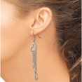 thumbnail image 4 of Stainless Steel Polished Hearts Dangle Shepherd Hook Earrings (74 X 15) Made In China sre240, 4 of 5